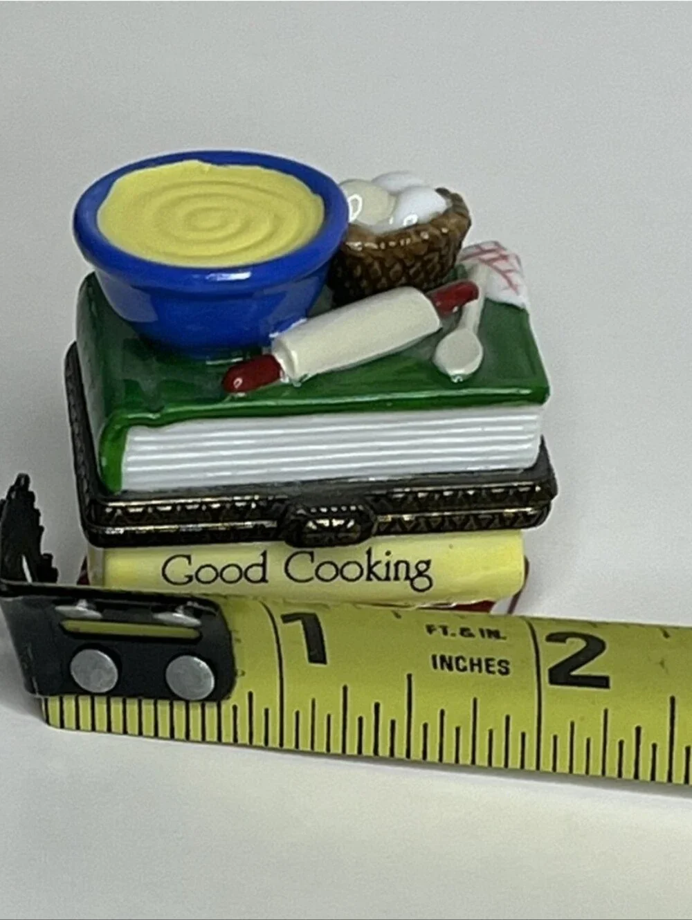 Miniature Vintage Cookbook Trinket Holder
